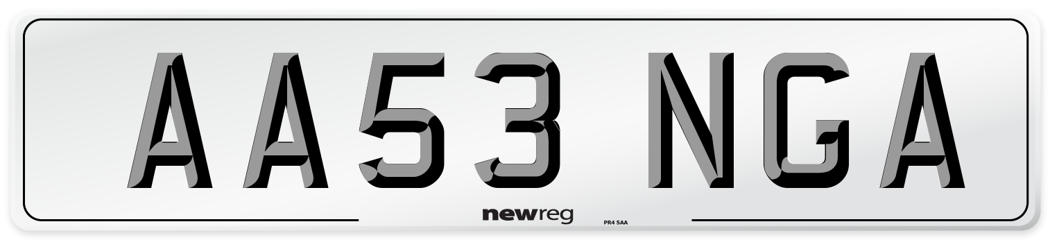 AA53 NGA Number Plate from New Reg